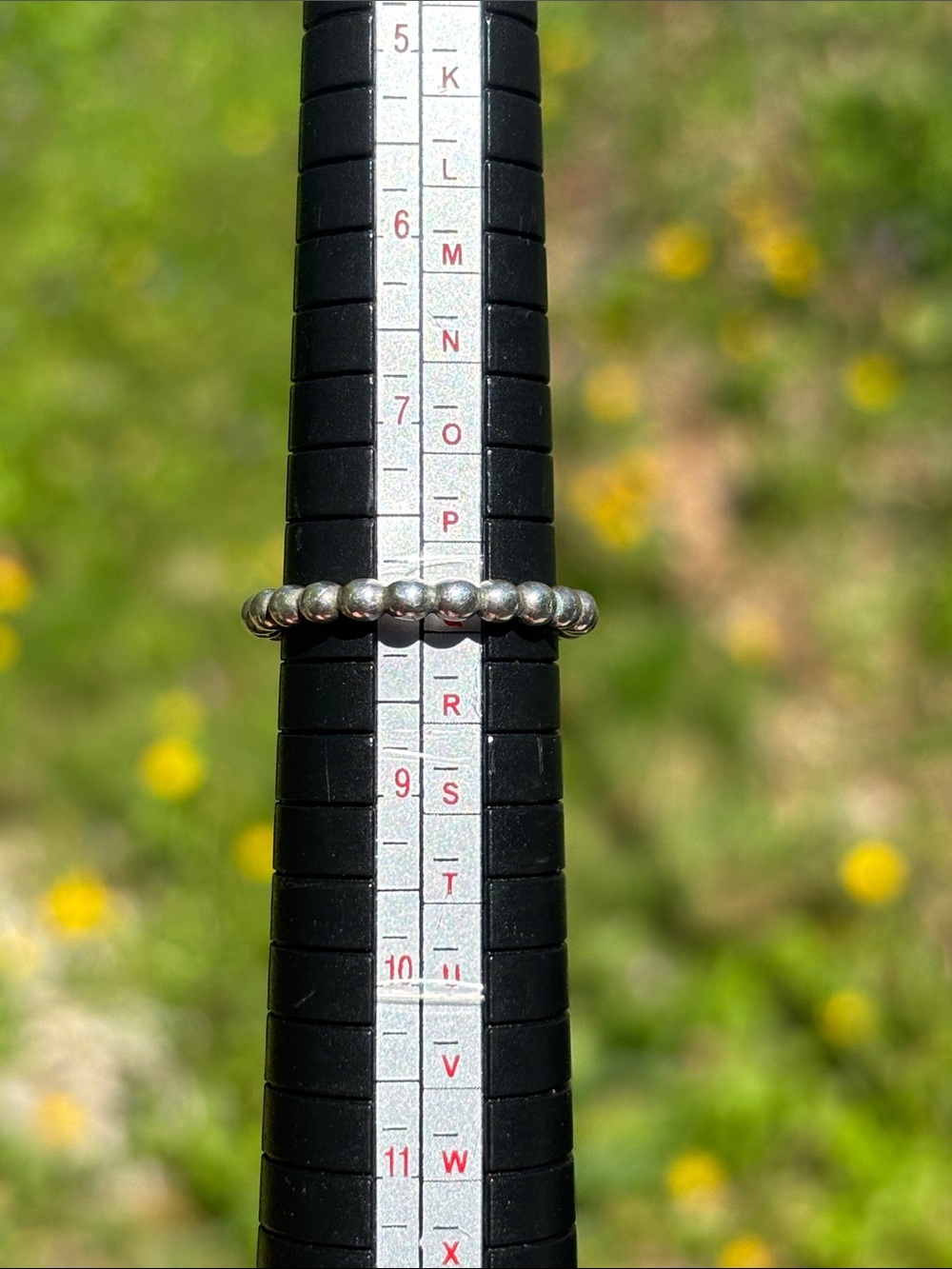 Pandora Sterling Silver Beaded Stackable Ring - Picture 4 of 5